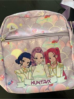 Lavender Anime Print Crossbody Bag